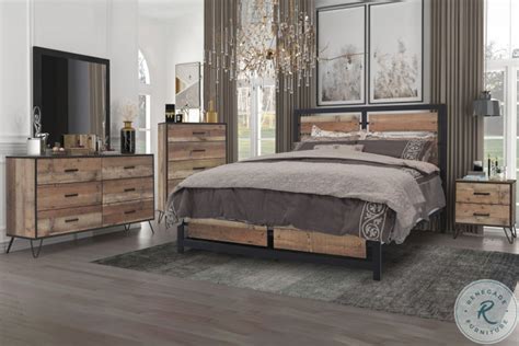 river house metal panel bed|Elk River Rustic Panel Bedroom Set .